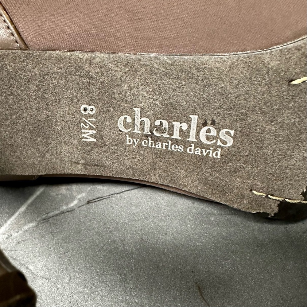 CHARLES BY CHARLES DAVID Taupe Stetch Knee High Boots 8.5 - Picture 7 of 7